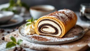 ROTOLO di PANDORO al CAFFè 5 minuti SENZA COTTURA