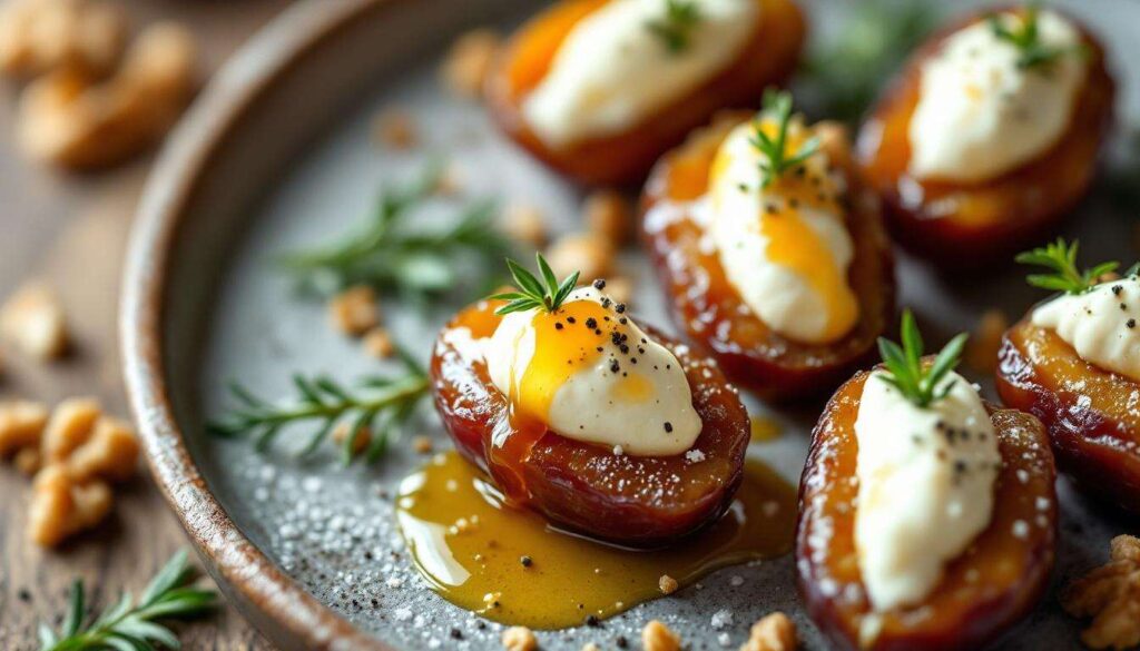 Datteri ripieni con mascarpone e caprino: l’antipasto dolce-salato pronto in 10 minuti