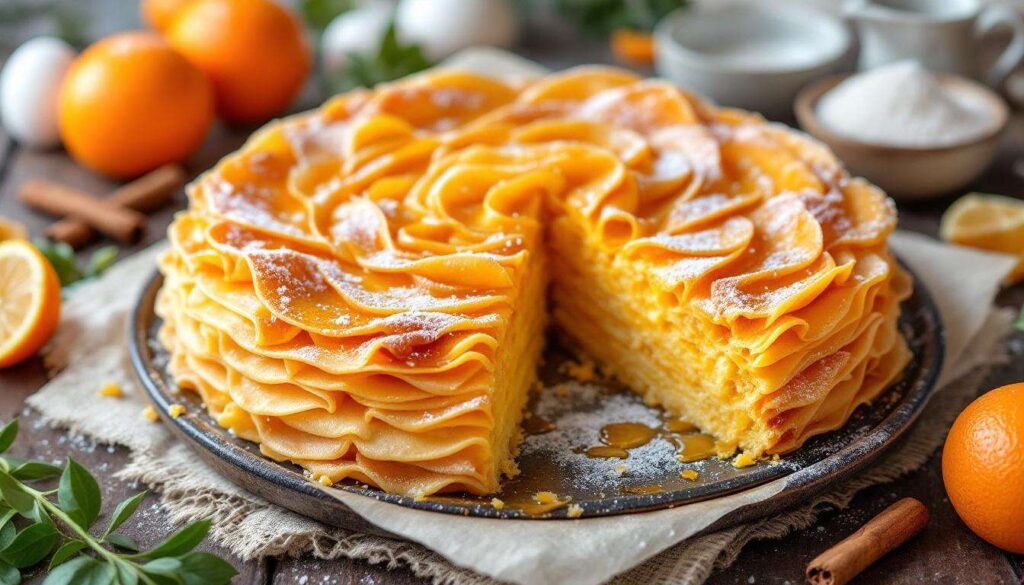 Portokalopita all’arancia: la torta greca con pasta fillo e sciroppo profumato